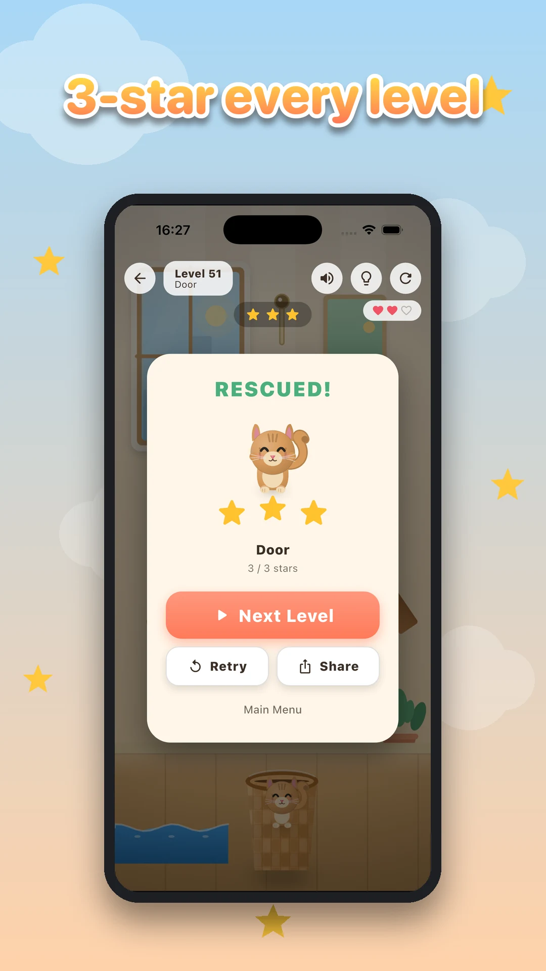 Cat Tower Rescue: Cut Rope screenshot